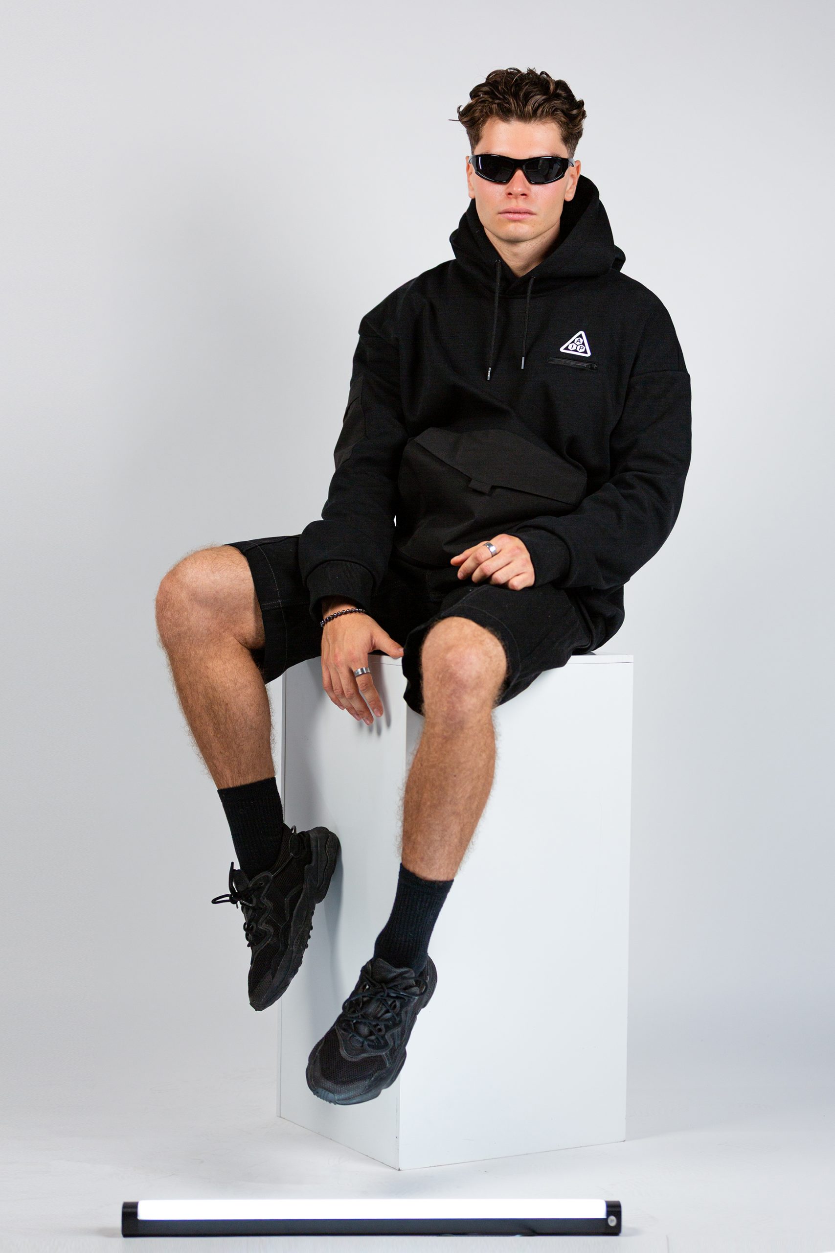 AIP Contrast Hoodie — Full Black Edition – Image 4